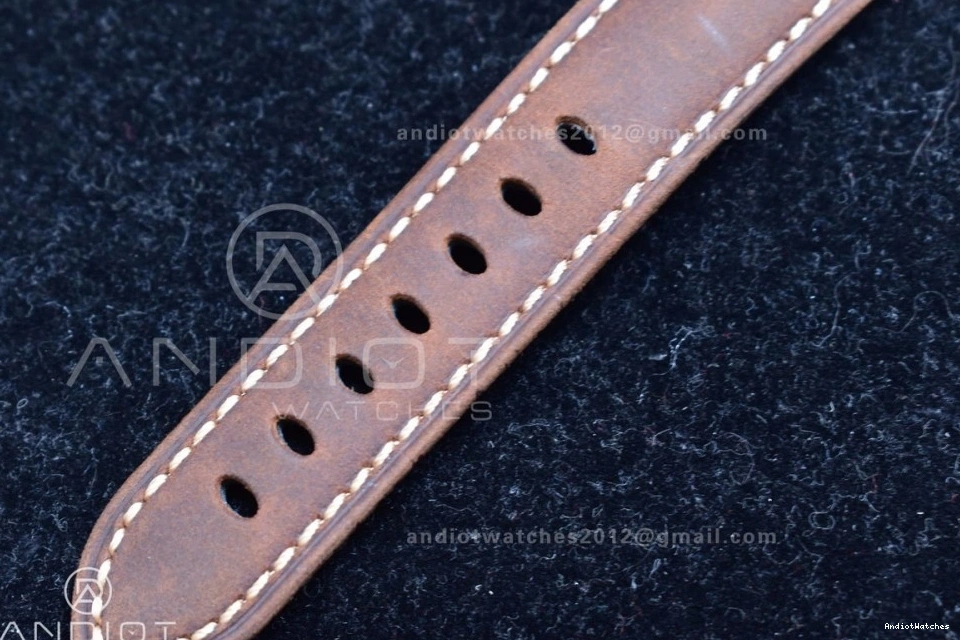 Luminor Edition 977 on PAM1046 White Due Dial Asso Brown Bold AXXXIV VSF Strap Best 1009